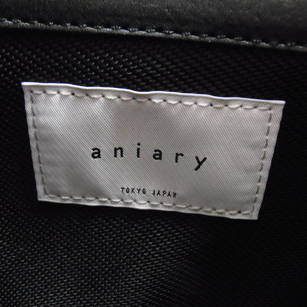 aniary アニアリ 37-02000 Tote Artisan Leather ビジネス トートバッグ ブラック×レッド ブラック系【新古品】【未使用】【中古】