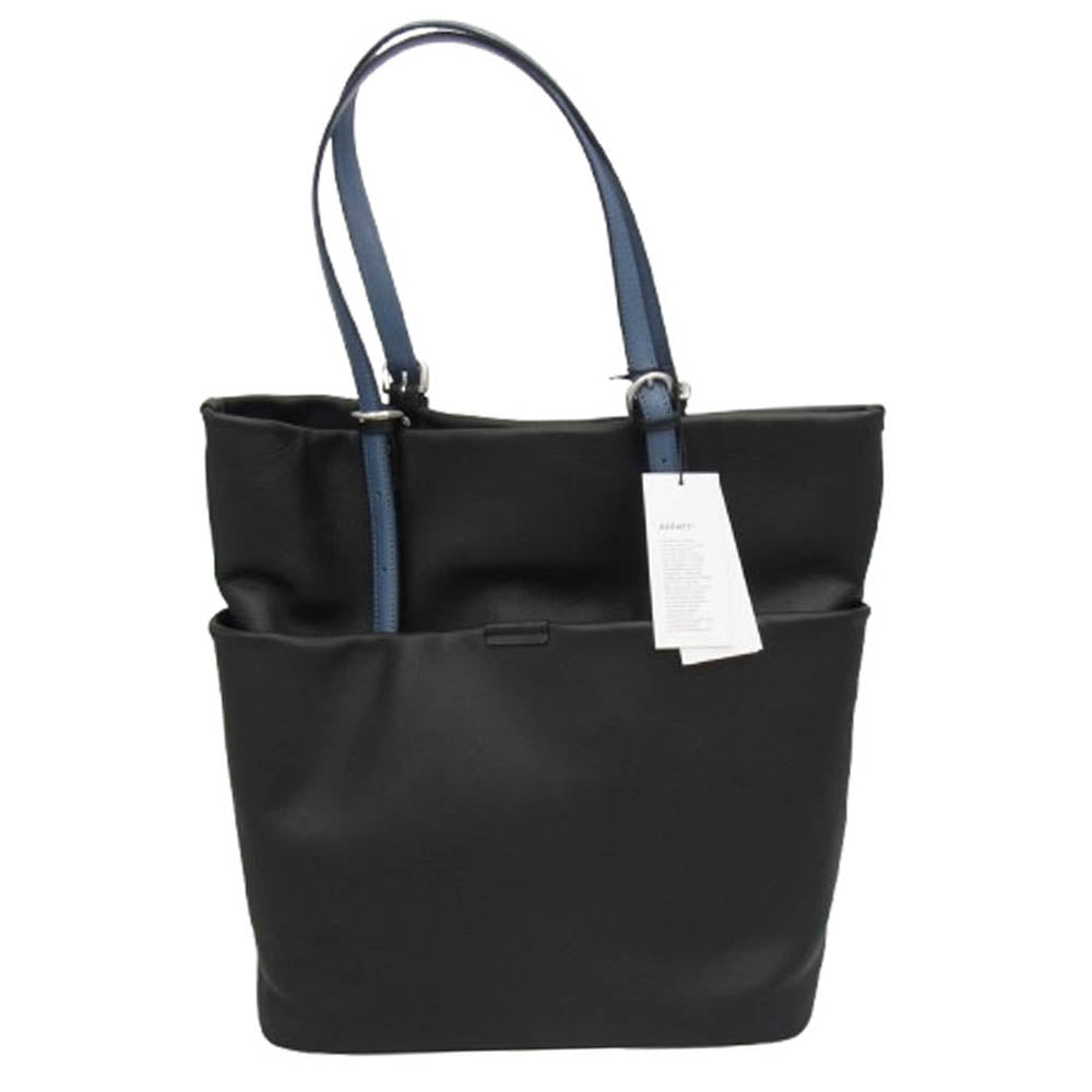 aniary アニアリ 37-02000 Tote Artisan Leather ビジネス トートバッグ ブラック×ブルー ブラック系【新古品】【未使用】【中古】