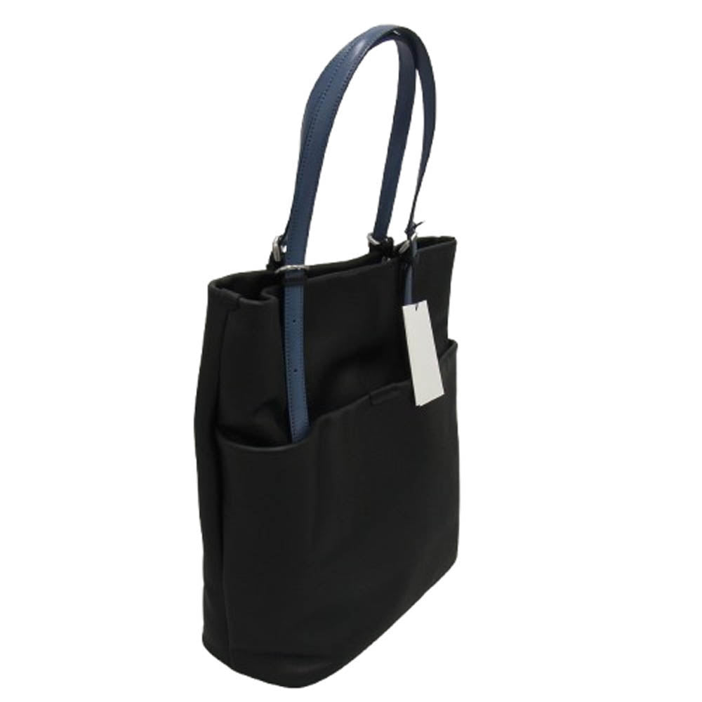 aniary アニアリ 37-02000 Tote Artisan Leather ビジネス トートバッグ ブラック×ブルー ブラック系【新古品】【未使用】【中古】