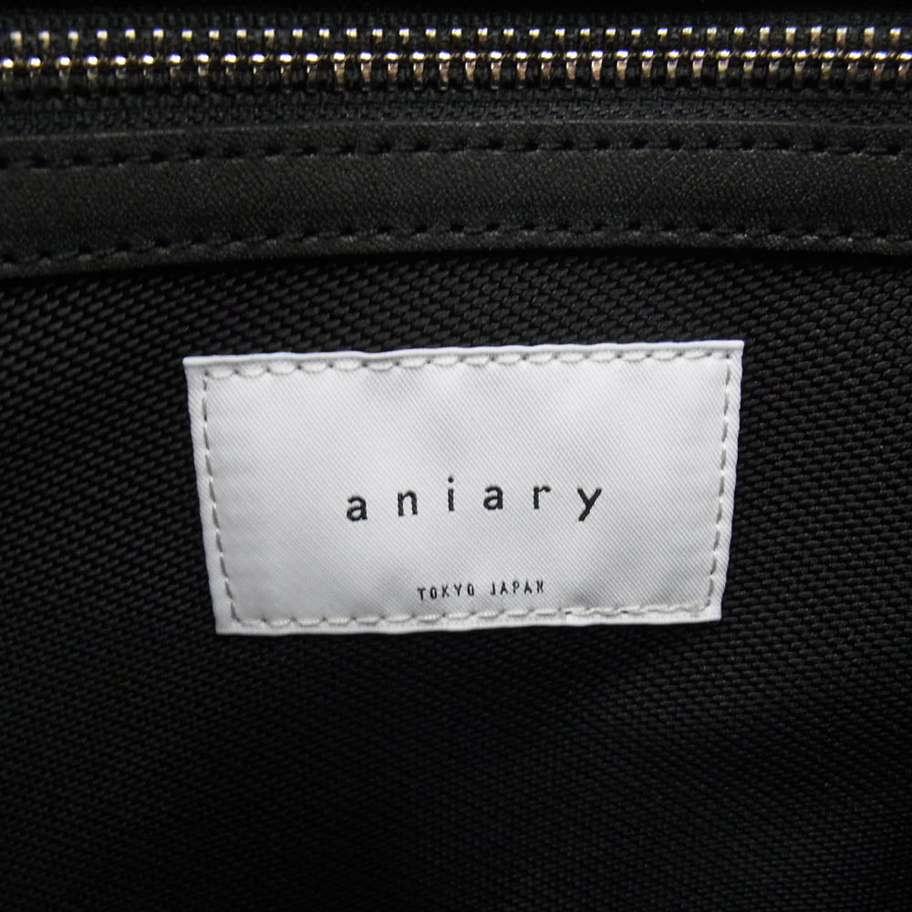 aniary アニアリ 37-02000 Tote Artisan Leather ビジネス トートバッグ ブラック×ブルー ブラック系【新古品】【未使用】【中古】