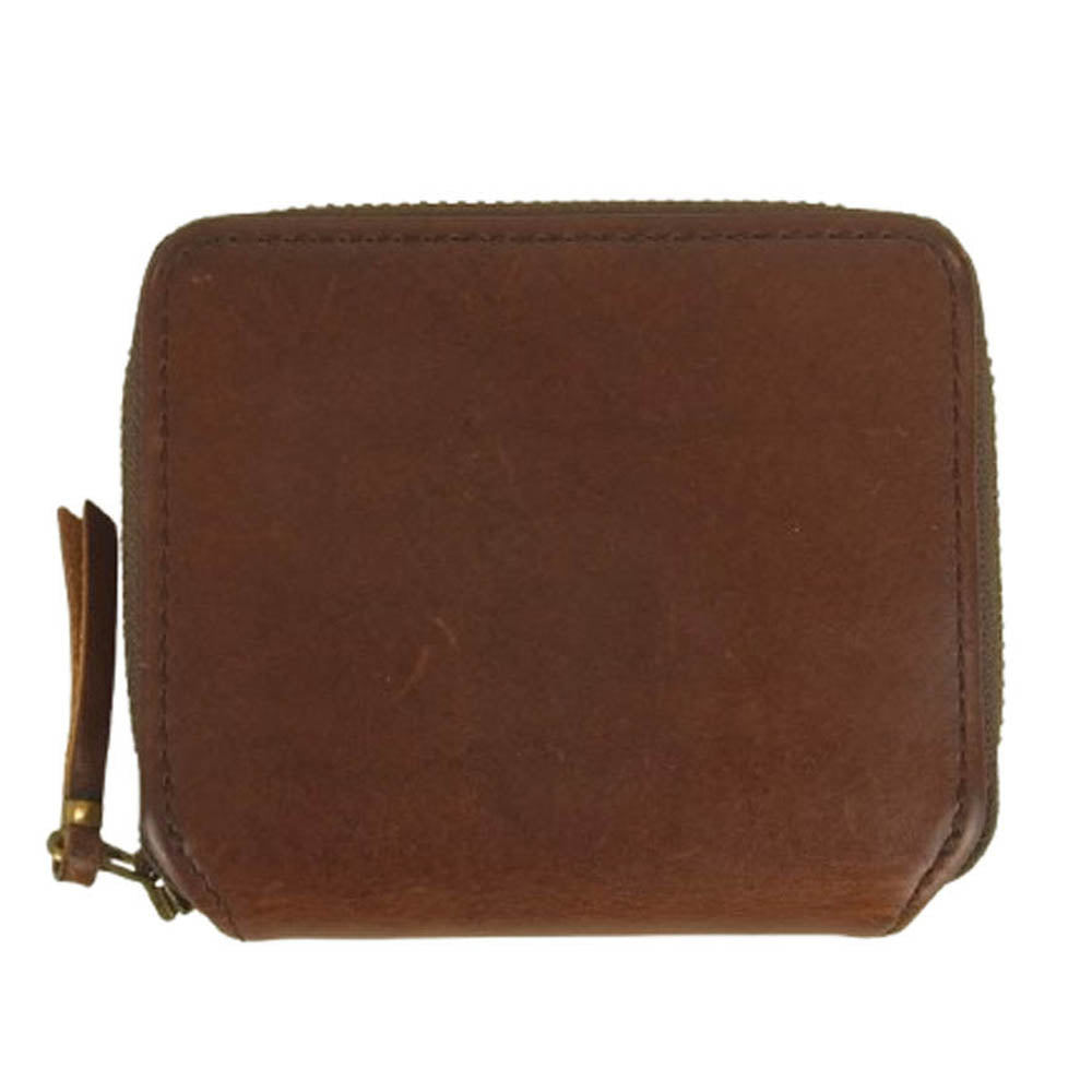 スロウ herbie mini wallet ハービー ミニ ウォレット ラウンド 財布 ブラウン系【中古】