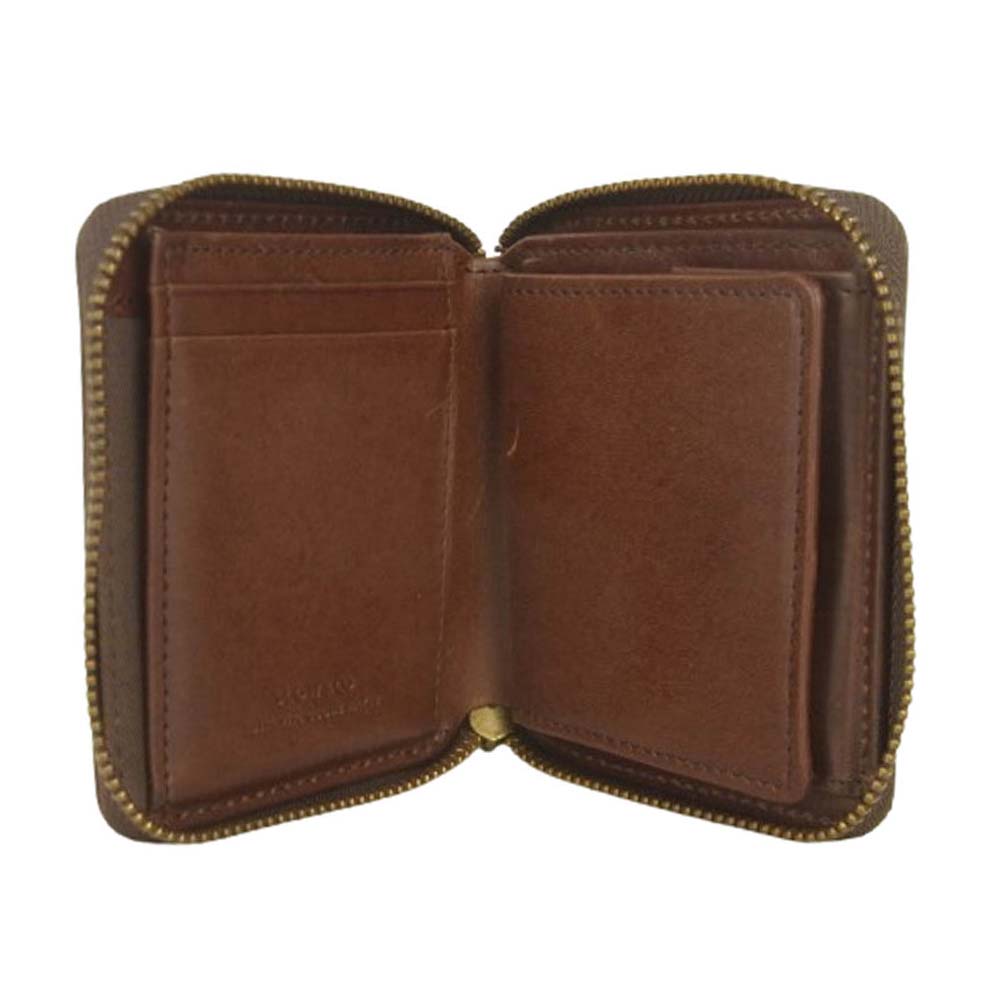 スロウ herbie mini wallet ハービー ミニ ウォレット ラウンド 財布 ブラウン系【中古】