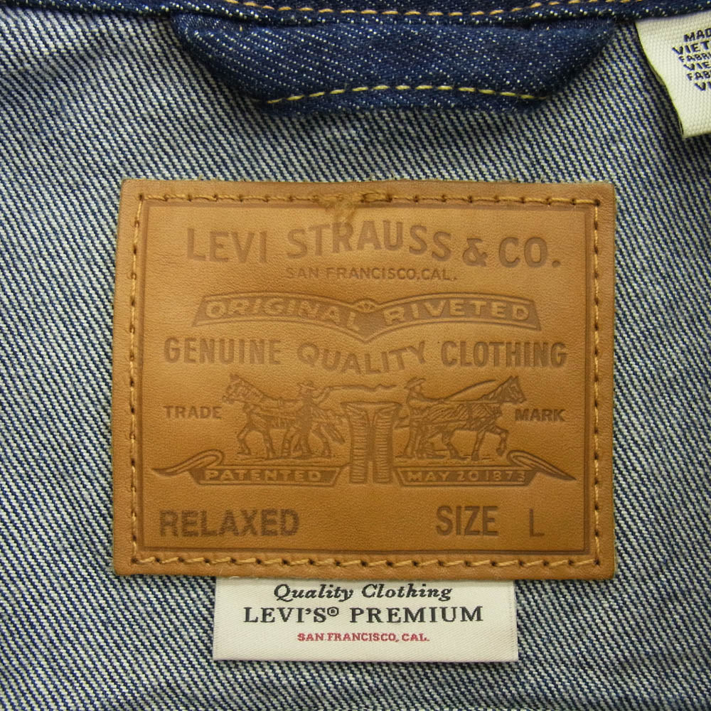 Levi's リーバイス a31740030 TYPE I トラッカージャケット セルビッジ デニムジャケット インディゴブルー系 L【中古】
