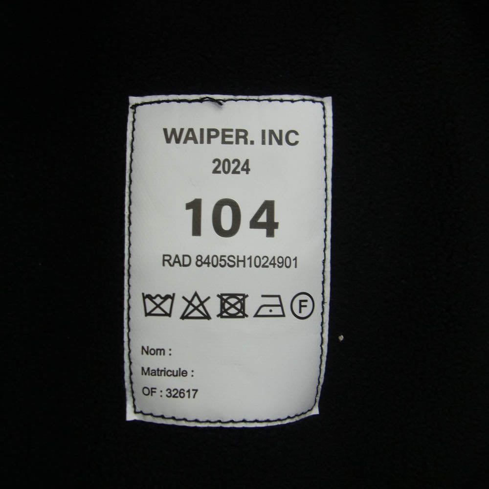 WAIPER ワイパー WP1074 フランス軍 MARINE ROYALE WATERPROOF マリンロワイヤル パーカー PERTEX UNLIMITED 2WAY フリースライナー付き ミリタリー ジャケット ブラック系 104【美品】【中古】