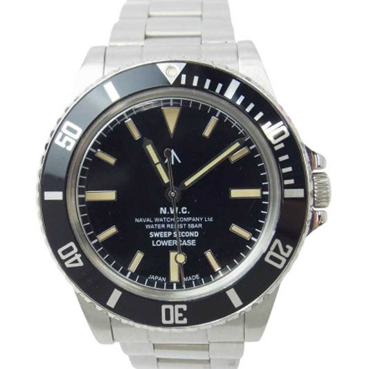 ナバルウォッチ VH31 LOWERCASE FRXE001 スウィープセコンド クォーツ 腕時計 ウォッチ シルバー系【中古】