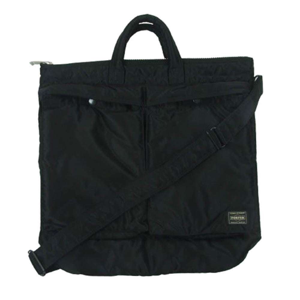 PORTER ポーター 622-19555 TANKER HELMET BAG タンカー 2way ショルダー ヘルメット バッグ ブラック系【美品】【中古】