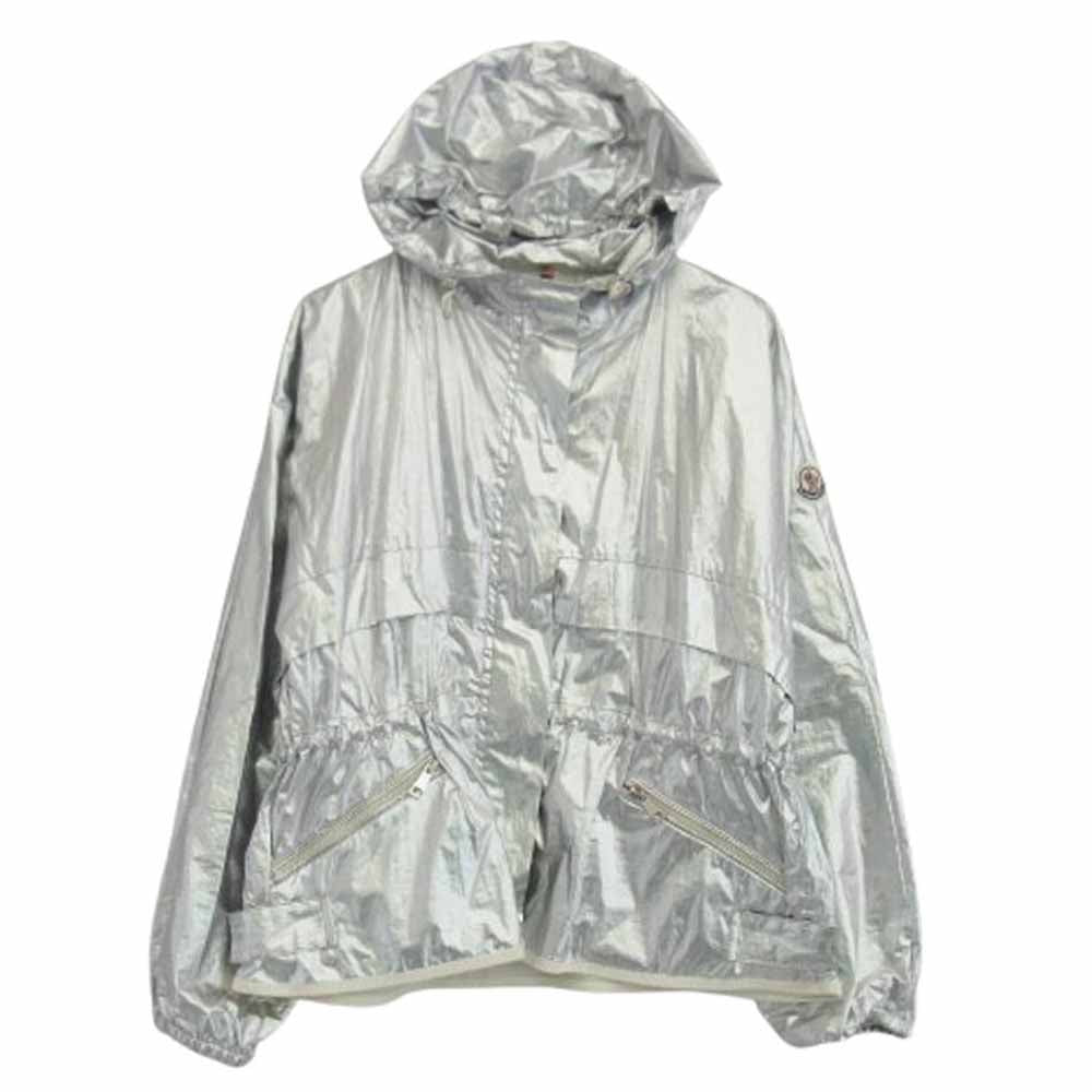 MONCLER モンクレール 18AW D10934510805 JAIS GIUBBOTTO ロゴワッペン メッシュライニング フーディー ナイロン ジャケット シルバー系【中古】