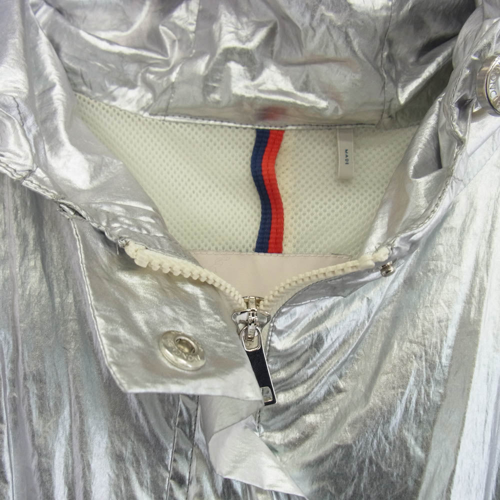 MONCLER モンクレール 18AW D10934510805 JAIS GIUBBOTTO ロゴワッペン メッシュライニング フーディー ナイロン ジャケット シルバー系【中古】