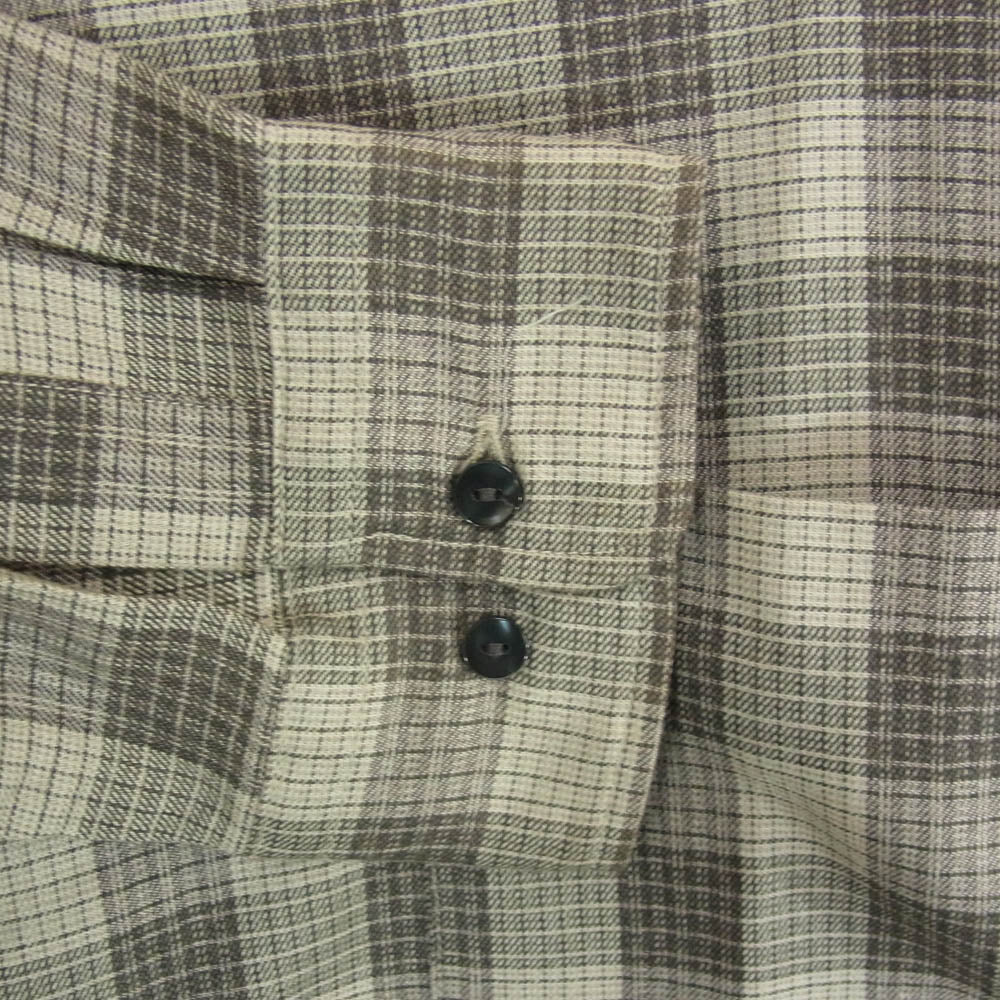 CALVIN KLEIN カルバンクライン レーヨン混 長袖 チェック シャツ グレー系 M【中古】