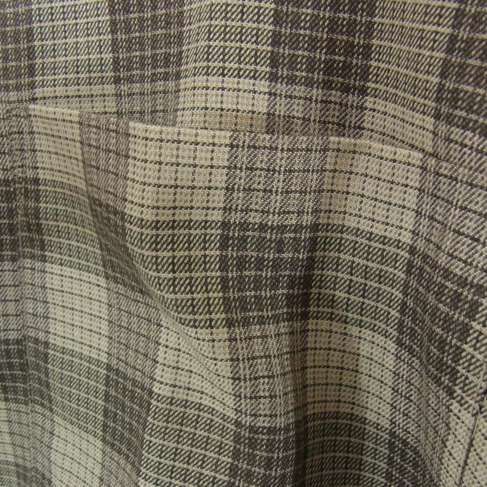 CALVIN KLEIN カルバンクライン レーヨン混 長袖 チェック シャツ グレー系 M【中古】