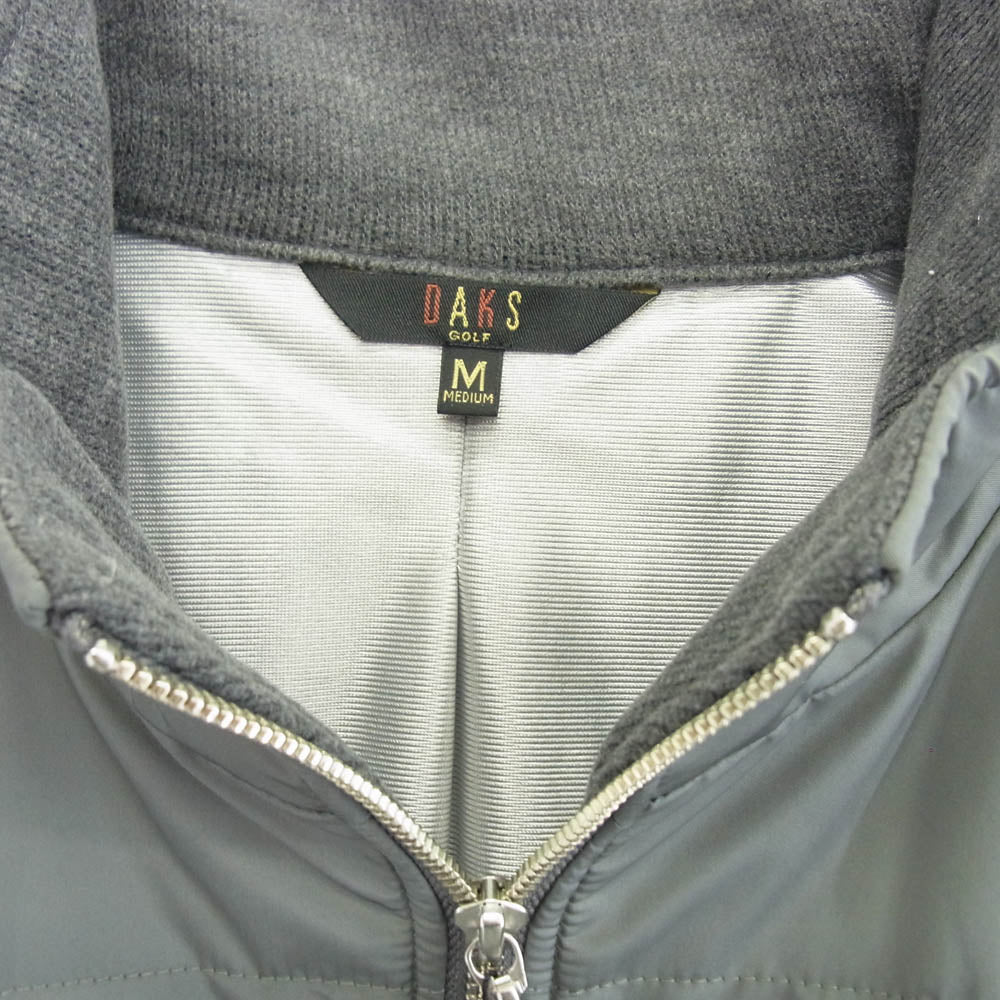 ダックスゴルフ 中綿 ニット切替 リブ ブルゾン ジャケット グレー系 M【美品】【中古】