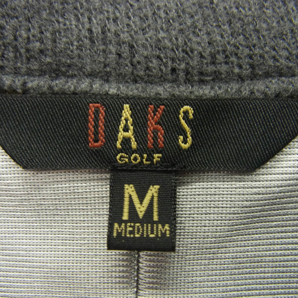 ダックスゴルフ 中綿 ニット切替 リブ ブルゾン ジャケット グレー系 M【美品】【中古】