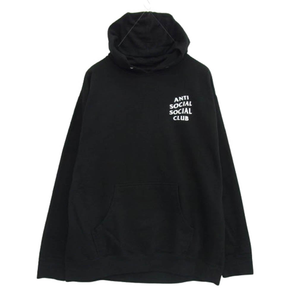アンチソーシャルソーシャルクラブ 両面ロゴプリント 裏起毛 スウェット パーカー フーディ XL ブラック系 XL XL【中古】