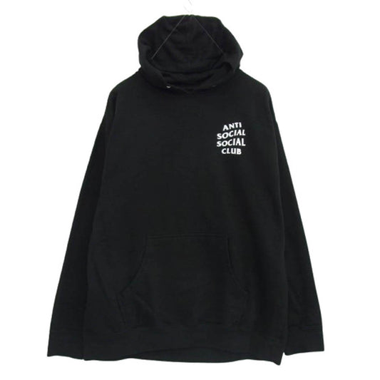 アンチソーシャルソーシャルクラブ 両面ロゴプリント 裏起毛 スウェット パーカー フーディ XL ブラック系 XL XL【中古】