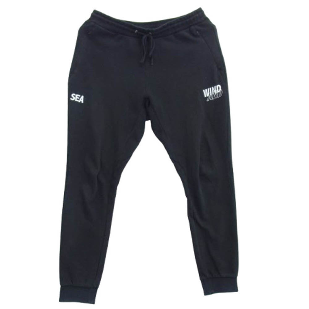 WIND AND SEA ウィンダンシー WDS-O-FAL-24-Q1-JER-03 TECH FLEECE JOGGER PANTS ロゴ刺繍 テック フリース ジョガー パンツ ブラック系 XL【中古】