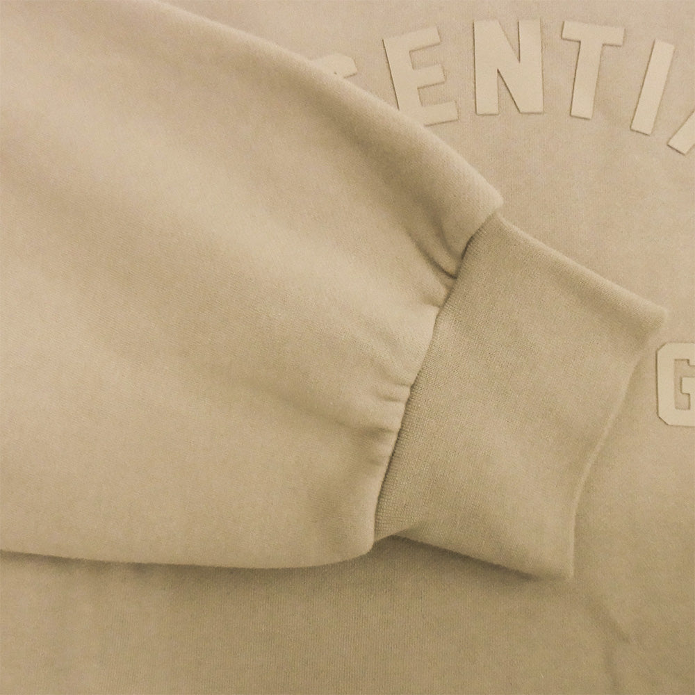 FEAR OF GOD フィアオブゴッド ESSENTIALS エッセンシャルズ ラバーロゴ モックネック 裏起毛 スウェット トレーナー XL ベージュ系 XL【中古】