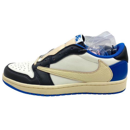 NIKE AIR JORDAN ナイキ ジョーダン DM7866-140 フェイクバスターズ鑑定済 × Travis Scott トラヴィススコット × Fragment フラグメント Air Jordan 1 Low OG SP Military Blue AJ1 エアジョーダン ロー スニーカー ブラック系 ブルー系 26.5cm【新古品】【未使用】【中古】