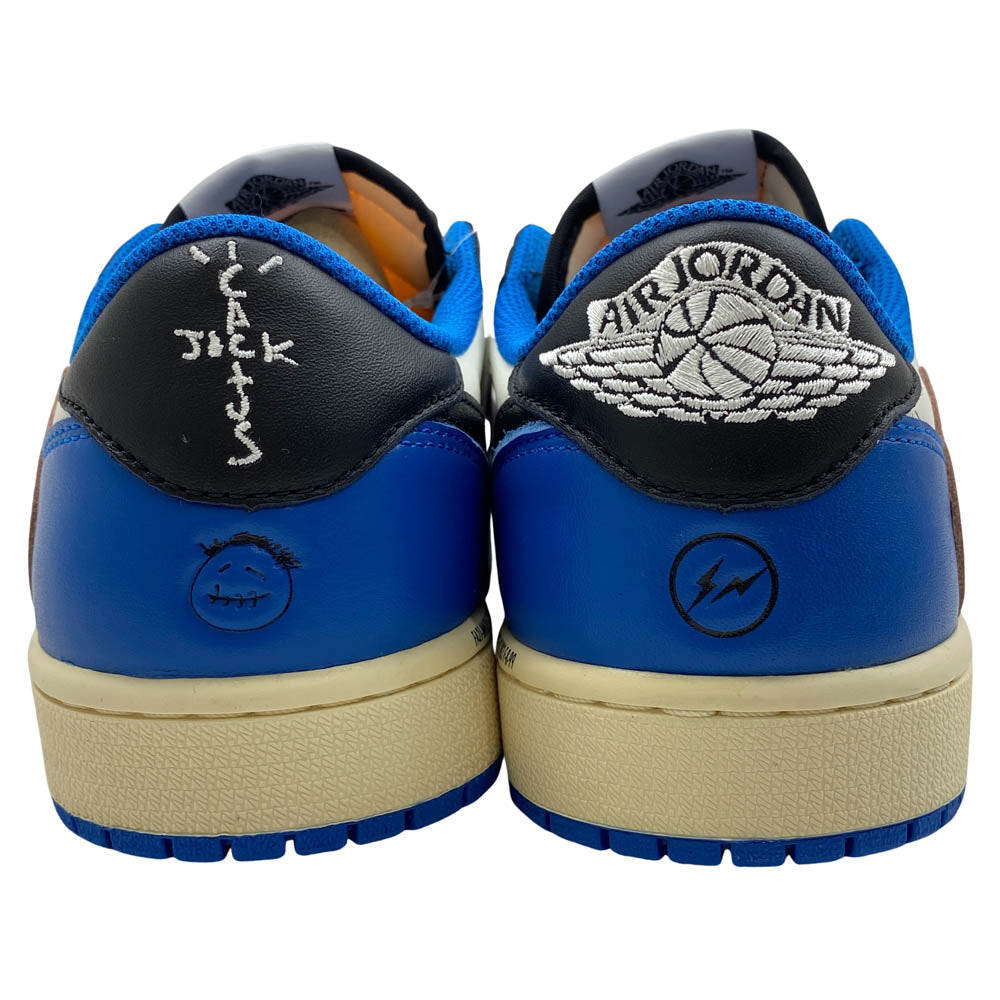 NIKE AIR JORDAN ナイキ ジョーダン DM7866-140 フェイクバスターズ鑑定済 × Travis Scott トラヴィススコット × Fragment フラグメント Air Jordan 1 Low OG SP Military Blue AJ1 エアジョーダン ロー スニーカー ブラック系 ブルー系 26.5cm【新古品】【未使用】【中古】