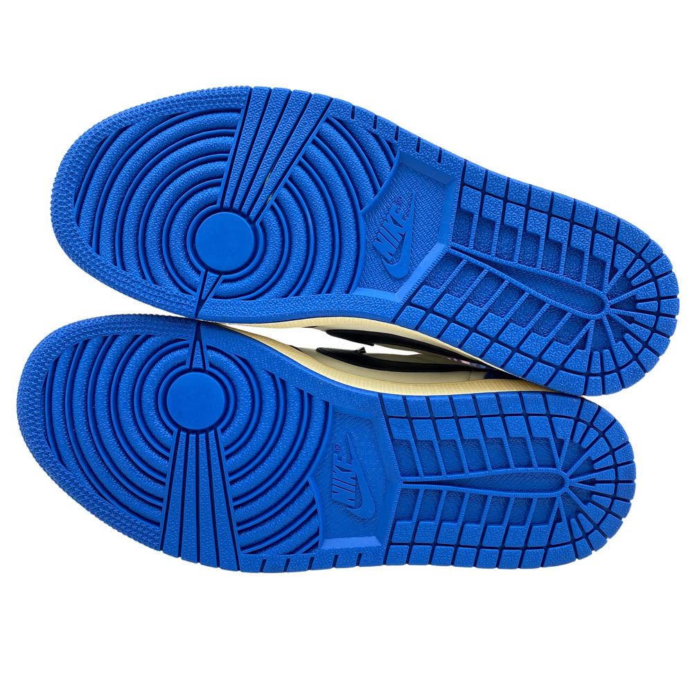 NIKE AIR JORDAN ナイキ ジョーダン DM7866-140 フェイクバスターズ鑑定済 × Travis Scott トラヴィススコット × Fragment フラグメント Air Jordan 1 Low OG SP Military Blue AJ1 エアジョーダン ロー スニーカー ブラック系 ブルー系 26.5cm【新古品】【未使用】【中古】