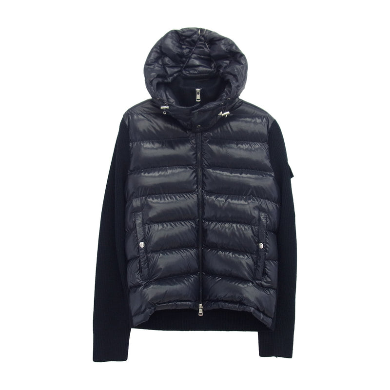 MONCLER モンクレール 19AW E20919416200 MAGLIONE TRICOT CARDIGAN ニット切替 ダウン ジャケット ダークネイビー系 M【中古】