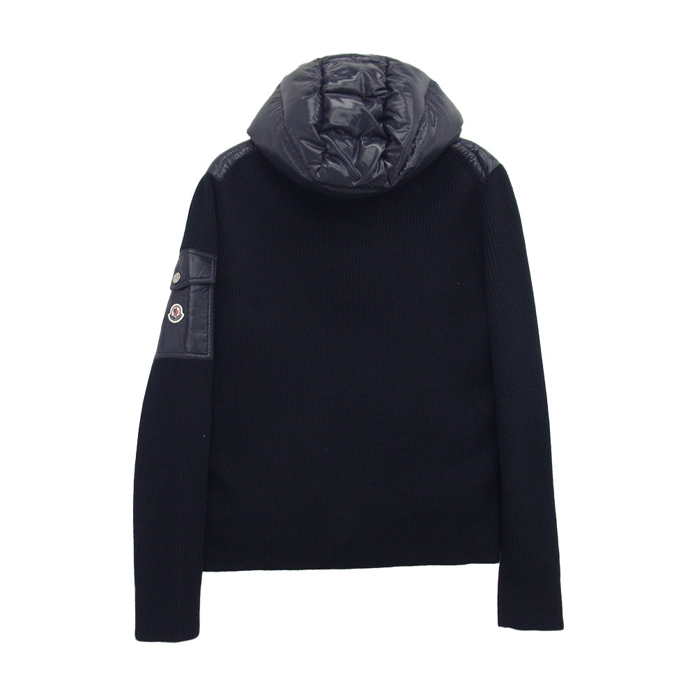 MONCLER モンクレール 19AW E20919416200 MAGLIONE TRICOT CARDIGAN ニット切替 ダウン ジャケット ダークネイビー系 M【中古】