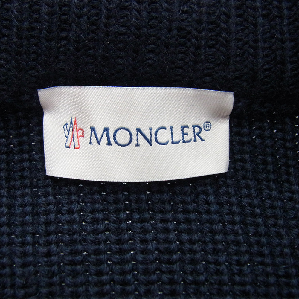 MONCLER モンクレール 19AW E20919416200 MAGLIONE TRICOT CARDIGAN ニット切替 ダウン ジャケット ダークネイビー系 M【中古】
