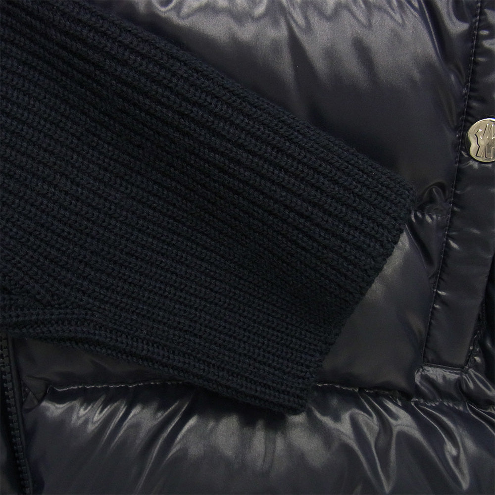 MONCLER モンクレール 19AW E20919416200 MAGLIONE TRICOT CARDIGAN ニット切替 ダウン ジャケット ダークネイビー系 M【中古】