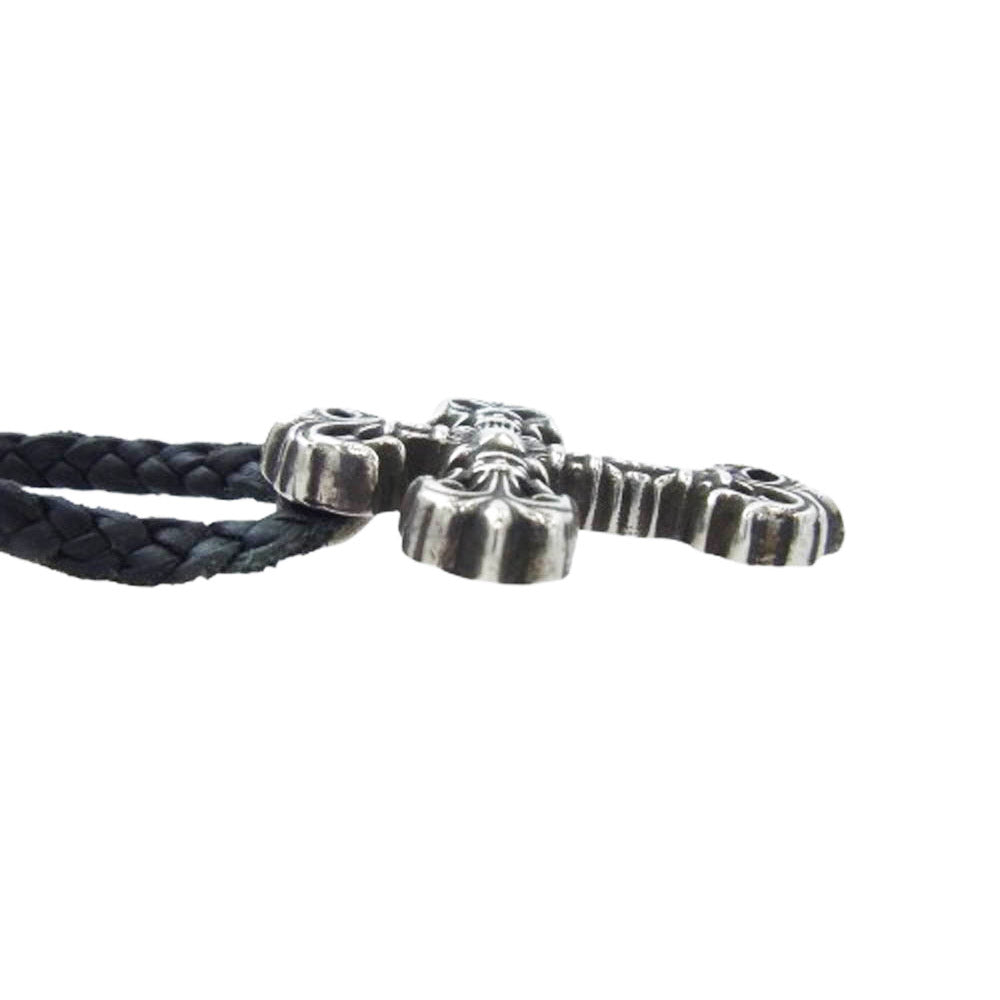 CHROME HEARTS クロムハーツ（原本無） FILIG CROSS-XSM LB フィリグリークロス XS レザーブレイド ネックレス【中古】