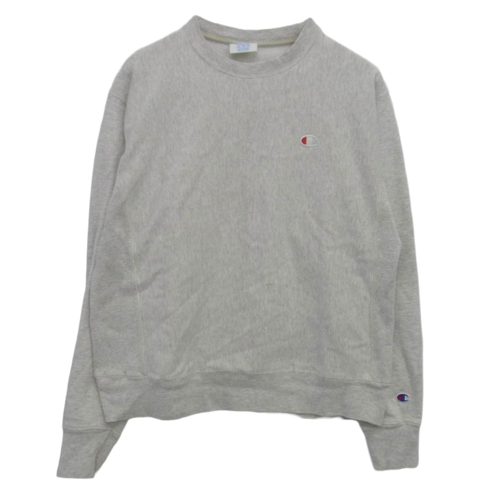 Champion チャンピオン GF70-K74 青単色タグ復刻 REVERSE WEAVE CREW OATMEAL HEATHER クルーネック オートミール ヘザー スウェット トレーナー グレー系 M【中古】