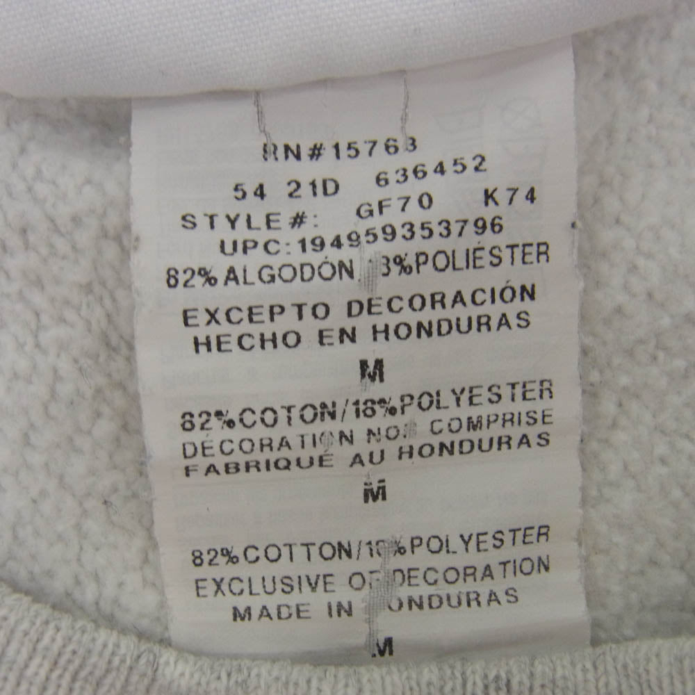Champion チャンピオン GF70-K74 青単色タグ復刻 REVERSE WEAVE CREW OATMEAL HEATHER クルーネック オートミール ヘザー スウェット トレーナー グレー系 M【中古】