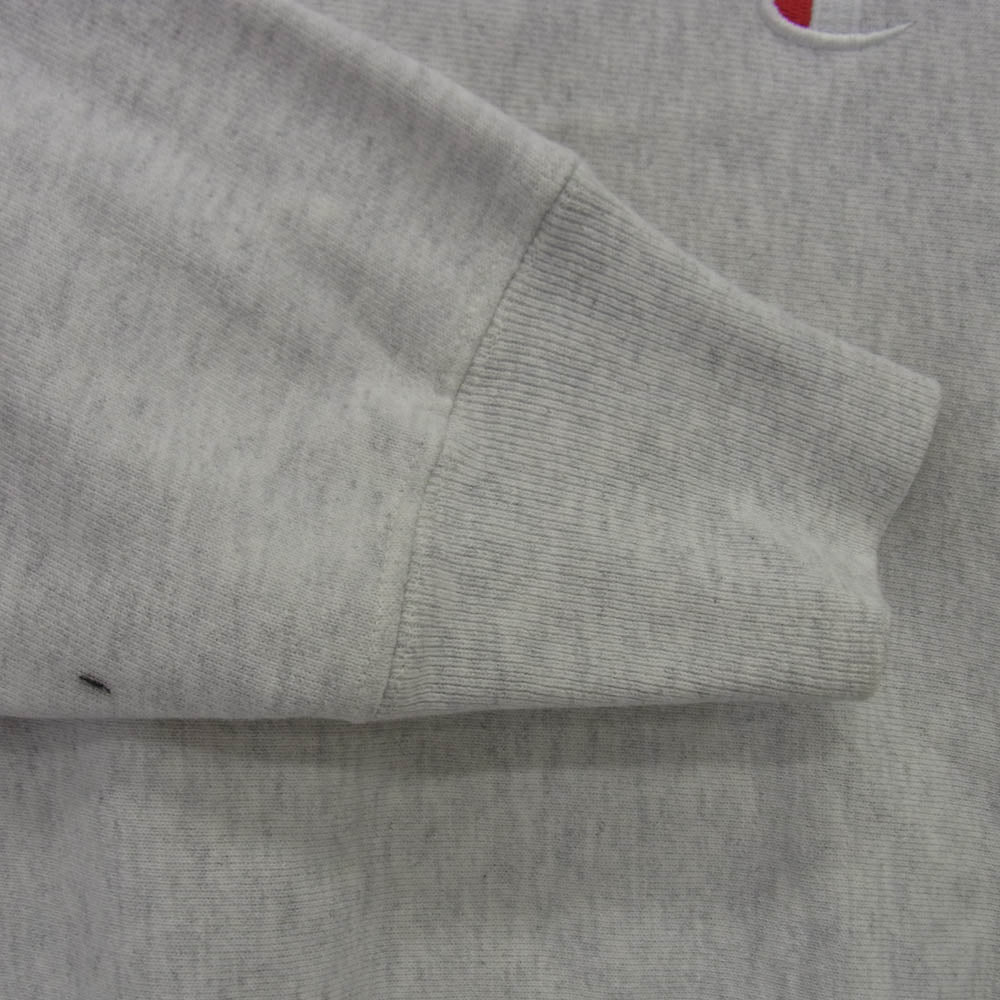 Champion チャンピオン GF70-K74 青単色タグ復刻 REVERSE WEAVE CREW OATMEAL HEATHER クルーネック オートミール ヘザー スウェット トレーナー グレー系 M【中古】