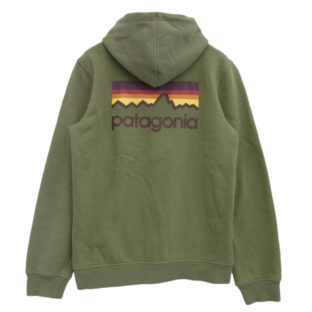 patagonia パタゴニア 12AW 27542 Hooded Sweatshirt ジップアップ パーカー モスグリーン系 S【中古】