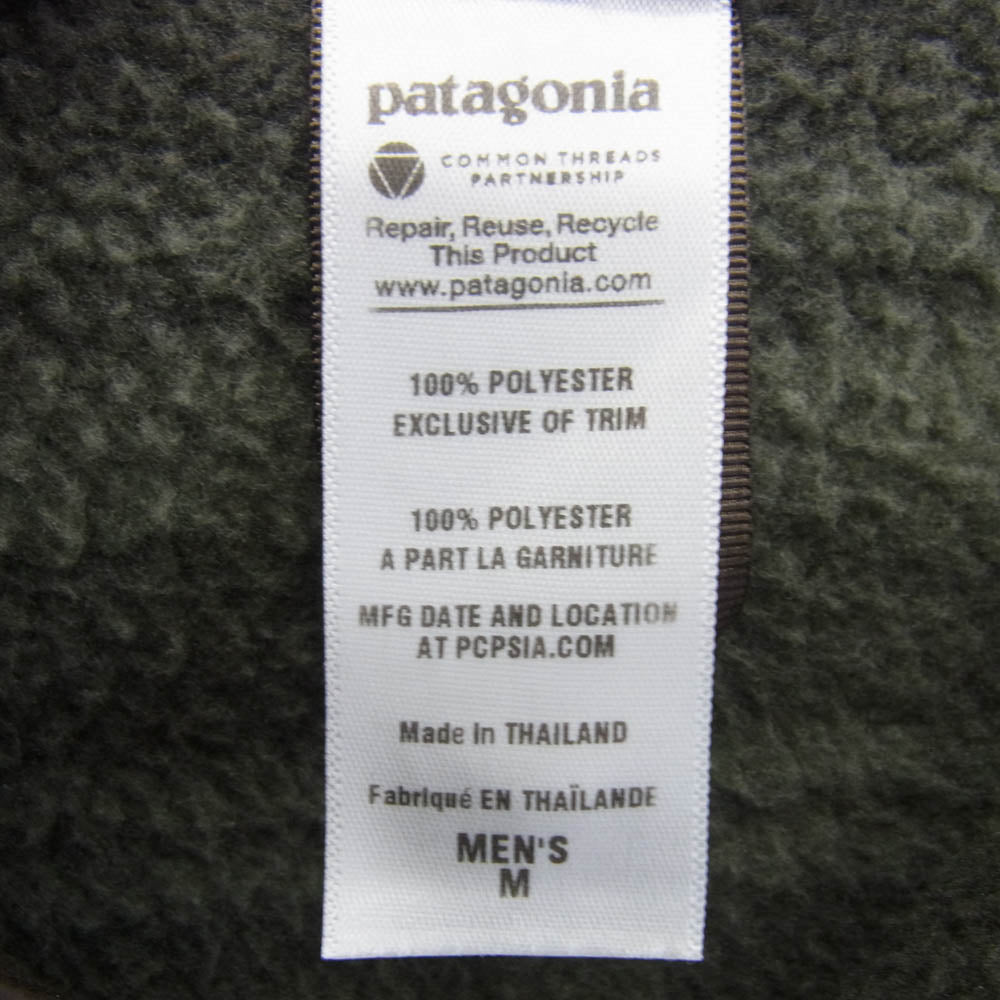 patagonia パタゴニア 13AW 25662 13年製 BETTER SWEATER HOODY ベターセーターフーディ フリース パーカー ジャケット カーキ系 M【中古】