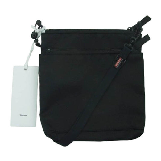 GRAPHPAPER グラフペーパー GU231-90325B Nylon Twill Sacoche Small ナイロンツイル サコッシュ スモール ショルダー バッグ ブラック系 F【新古品】【未使用】【中古】