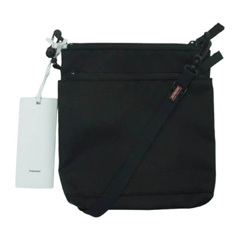 GRAPHPAPER グラフペーパー GU231-90325B Nylon Twill Sacoche Small ナイロンツイル サコッシュ スモール ショルダー バッグ ブラック系 F【新古品】【未使用】【中古】