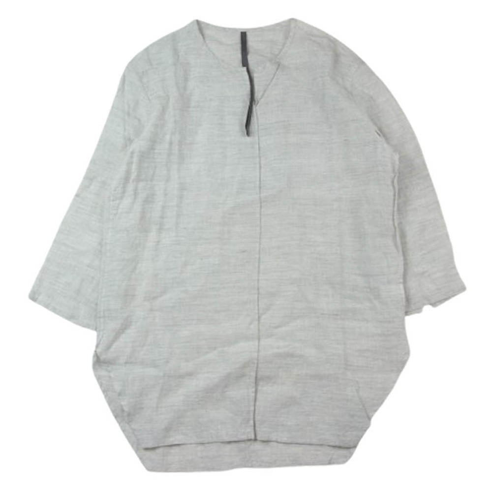 KAZUYUKI KUMAGAI ATTACHMENT カズユキクマガイアタッチメント KS71-034 Li/Co シャンブレー ロングチュニック カットソー グレー系 1【美品】【中古】