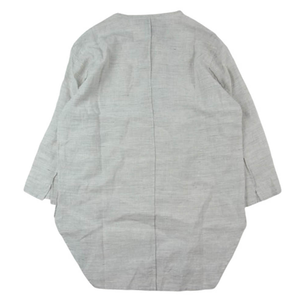 KAZUYUKI KUMAGAI ATTACHMENT カズユキクマガイアタッチメント KS71-034 Li/Co シャンブレー ロングチュニック カットソー グレー系 1【美品】【中古】