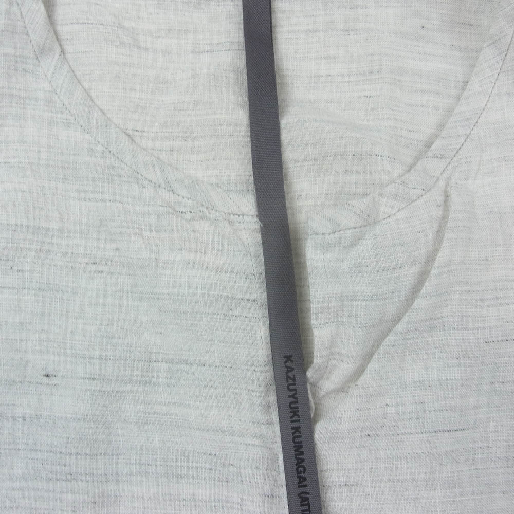 KAZUYUKI KUMAGAI ATTACHMENT カズユキクマガイアタッチメント KS71-034 Li/Co シャンブレー ロングチュニック カットソー グレー系 1【美品】【中古】