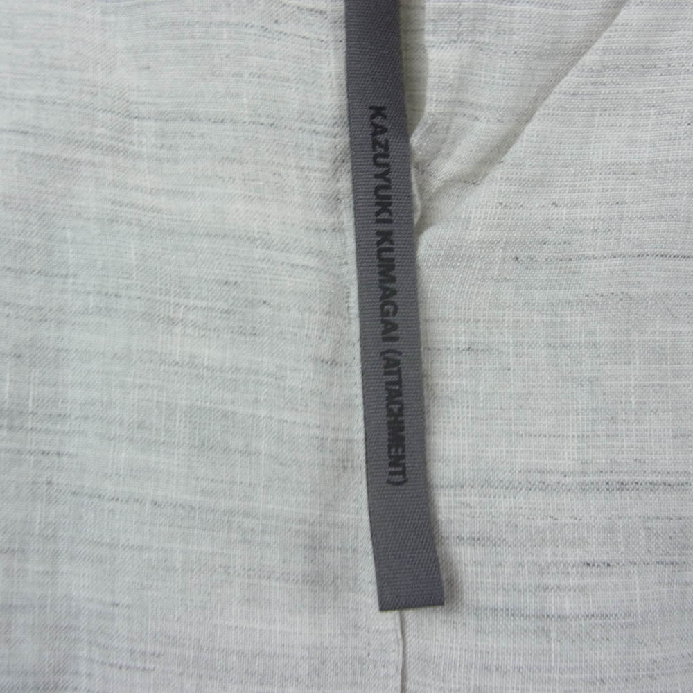 KAZUYUKI KUMAGAI ATTACHMENT カズユキクマガイアタッチメント KS71-034 Li/Co シャンブレー ロングチュニック カットソー グレー系 1【美品】【中古】