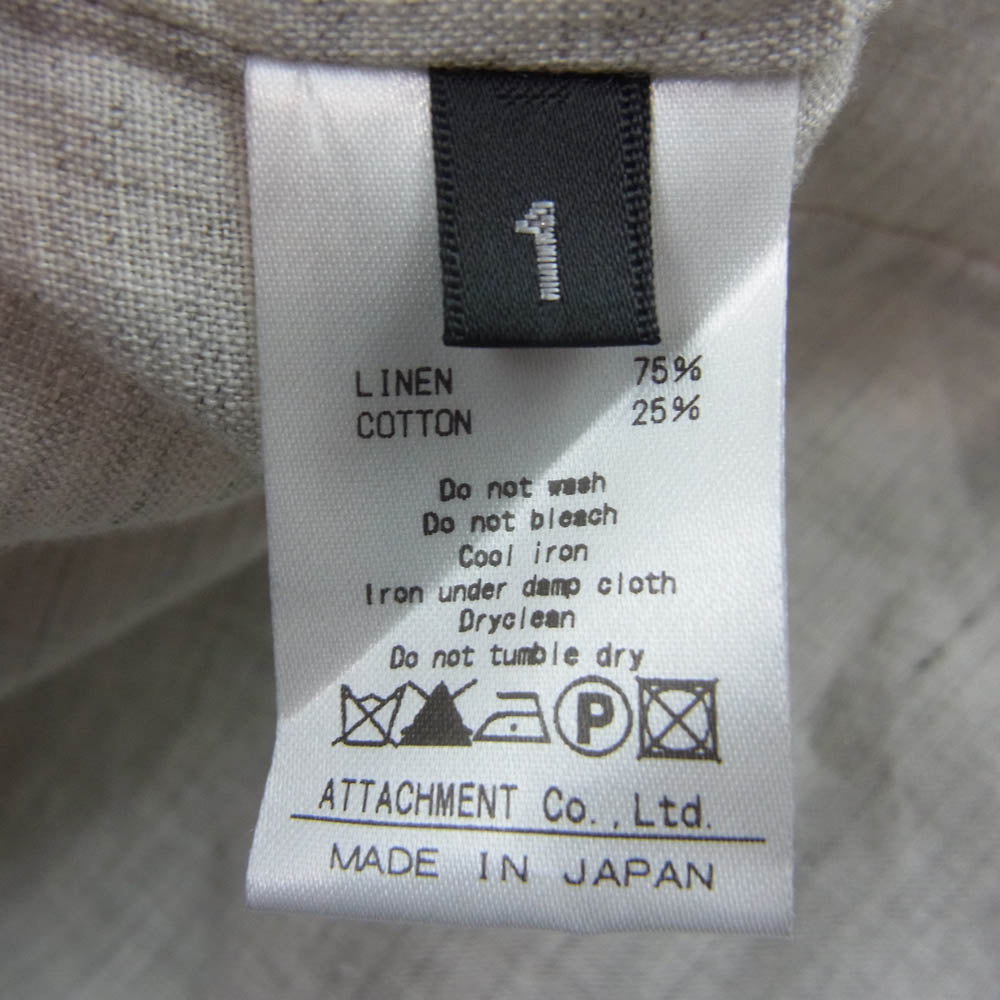 KAZUYUKI KUMAGAI ATTACHMENT カズユキクマガイアタッチメント KS71-034 Li/Co シャンブレー ロングチュニック カットソー グレー系 1【美品】【中古】