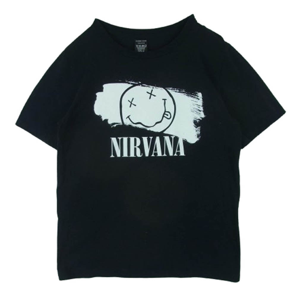 NUMBER(N)INE ナンバーナイン NIRVANA ニルヴァーナ スマイル 半袖 Tシャツ コットン 日本製 ブラック系 2【中古】