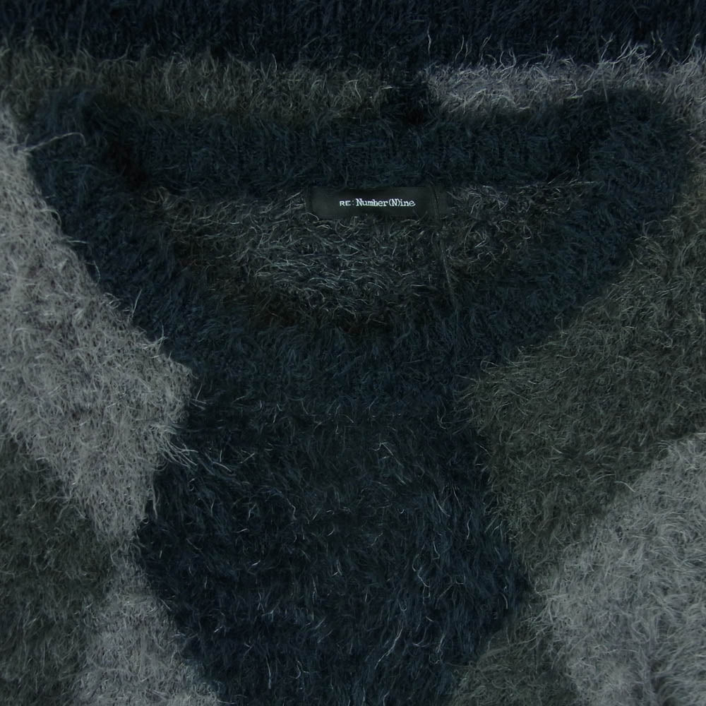 NUMBER(N)INE ナンバーナイン NMBkn405 RE: Number (N)ine リナンバーナイン モヘア ニット セーター ダークグレー系 DARK GRAY 2【極上美品】【中古】
