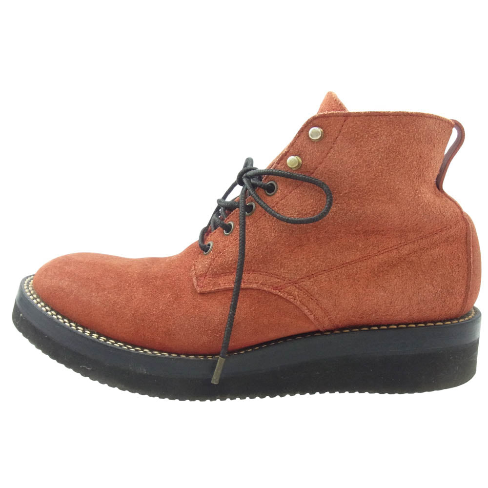 BACKBONE バックボーン SUEDE PLAIN TOE スエード プレーントゥ ブーツ オレンジ系 40【中古】