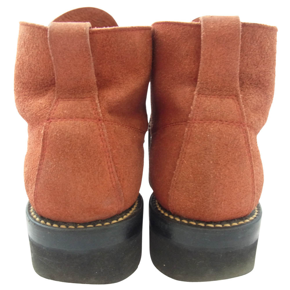 BACKBONE バックボーン SUEDE PLAIN TOE スエード プレーントゥ ブーツ オレンジ系 40【中古】