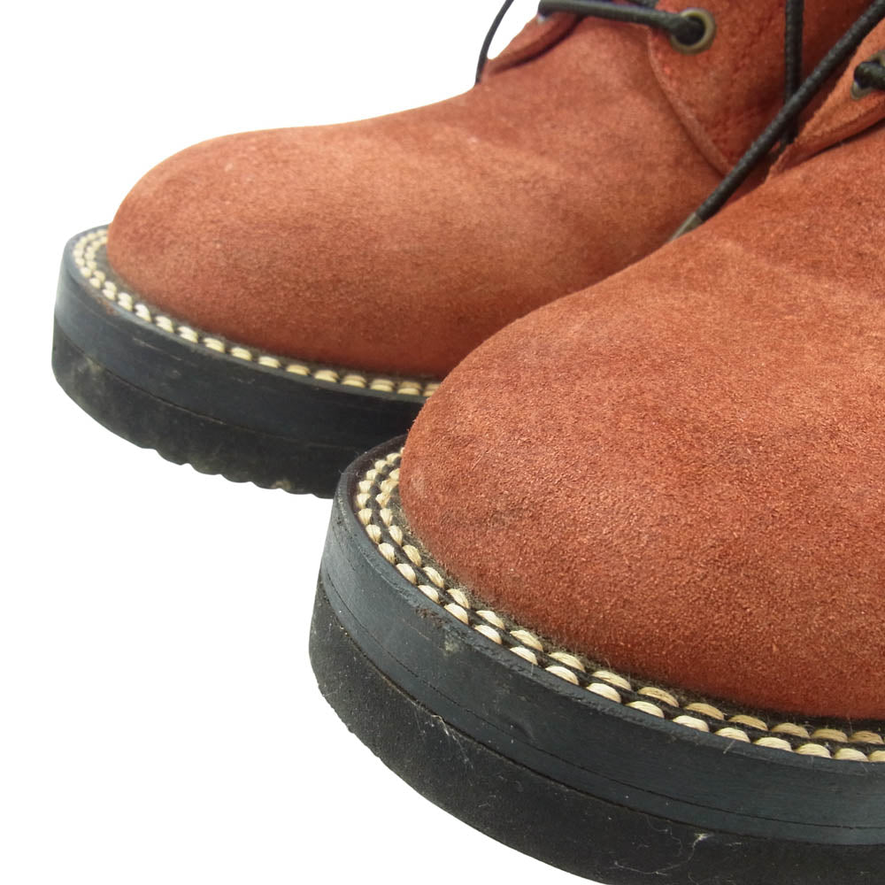 BACKBONE バックボーン SUEDE PLAIN TOE スエード プレーントゥ ブーツ オレンジ系 40【中古】