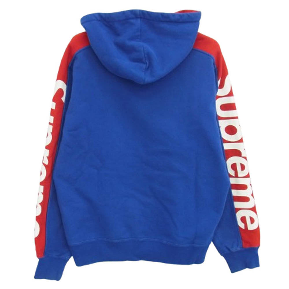 Supreme シュプリーム 18SS Sideline Hooded Sweatshirt サイドライン フーデッドスウェットシャツ プルオーバー パーカー ブルー系 S【中古】