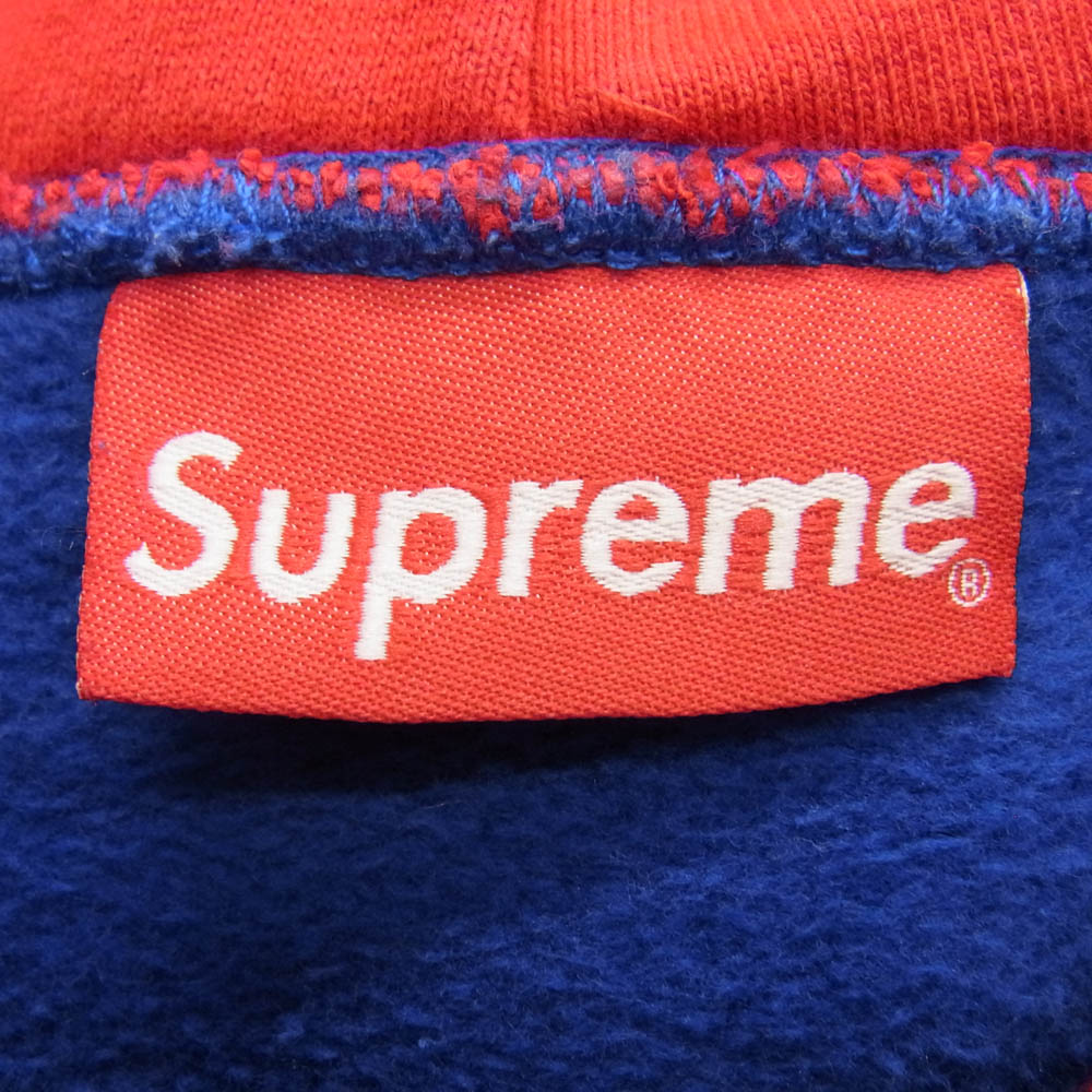Supreme シュプリーム 18SS Sideline Hooded Sweatshirt サイドライン フーデッドスウェットシャツ プルオーバー パーカー ブルー系 S【中古】
