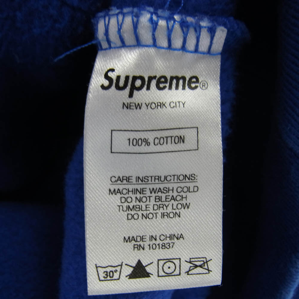 Supreme シュプリーム 18SS Sideline Hooded Sweatshirt サイドライン フーデッドスウェットシャツ プルオーバー パーカー ブルー系 S【中古】