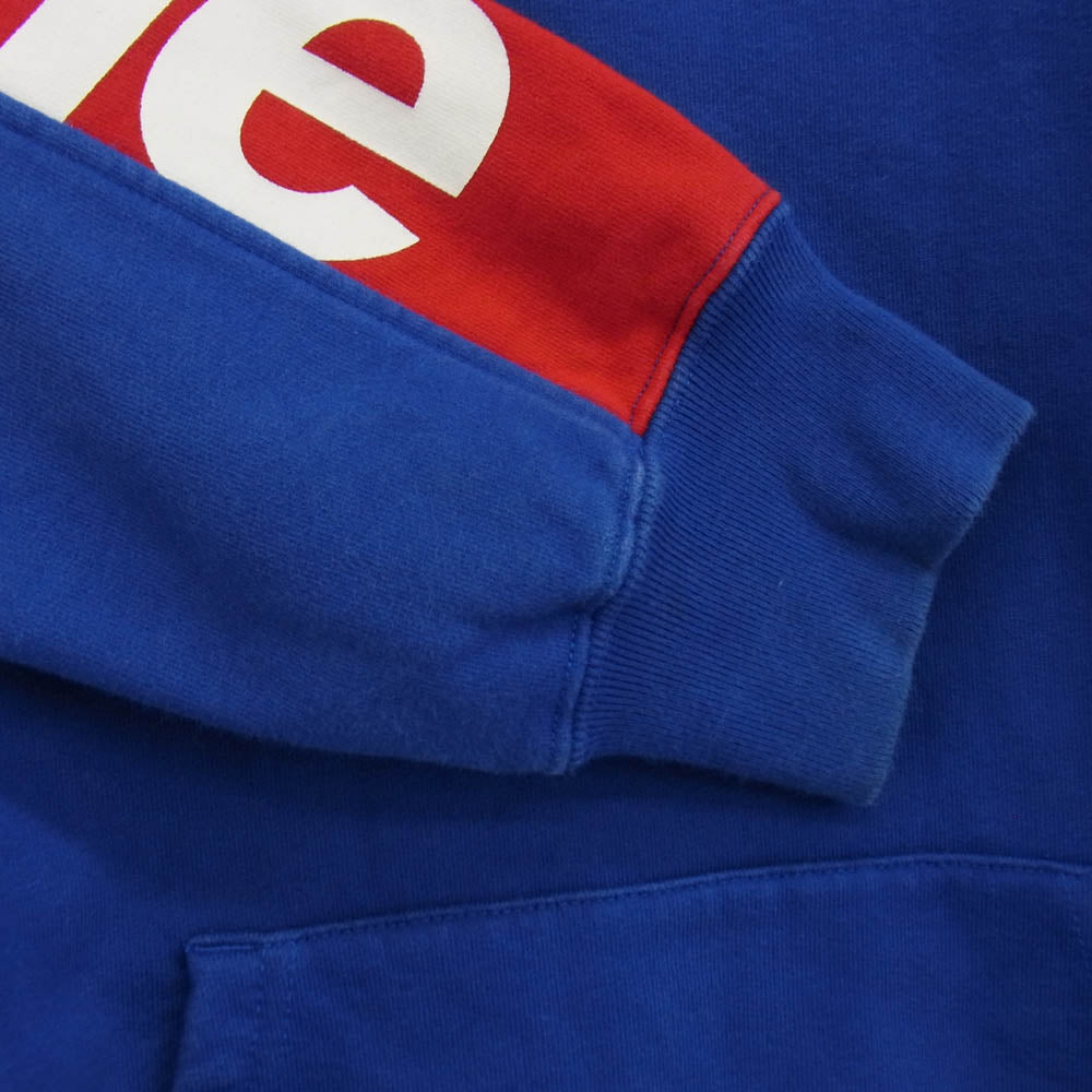 Supreme シュプリーム 18SS Sideline Hooded Sweatshirt サイドライン フーデッドスウェットシャツ プルオーバー パーカー ブルー系 S【中古】