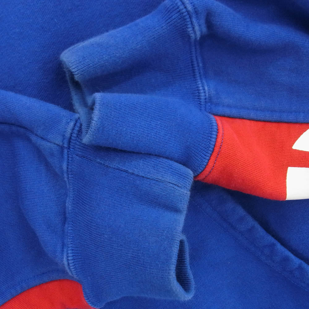 Supreme シュプリーム 18SS Sideline Hooded Sweatshirt サイドライン フーデッドスウェットシャツ プルオーバー パーカー ブルー系 S【中古】